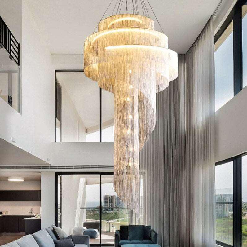 Cadena Chain Tassel Duplex Chandelier Main image