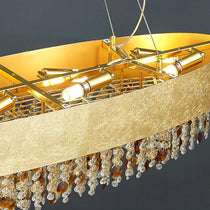 Avani Gold Plated Crystal Dining Room Chandelier