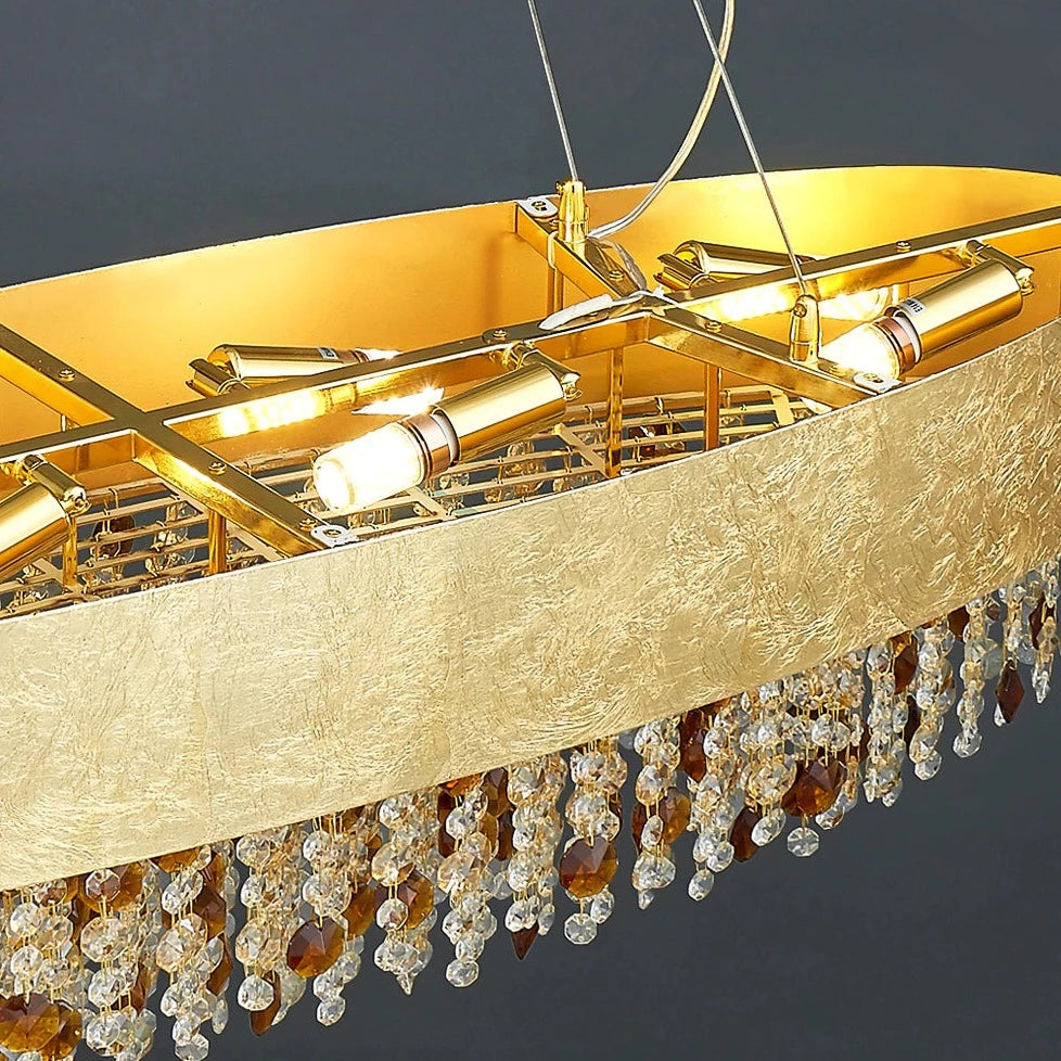 Avani Gold Plated Crystal Dining Room Chandelier