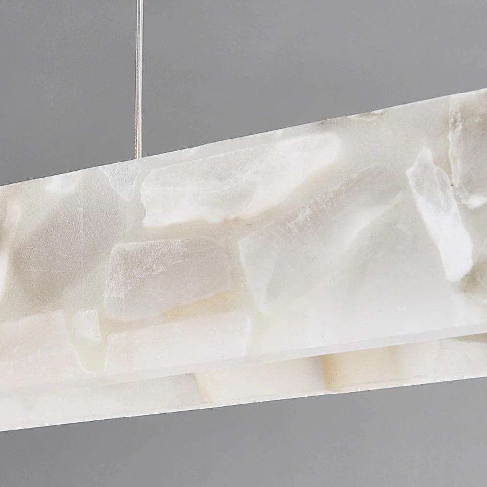 60" Natural Marble Alabaster Kitchen Island Chandelier