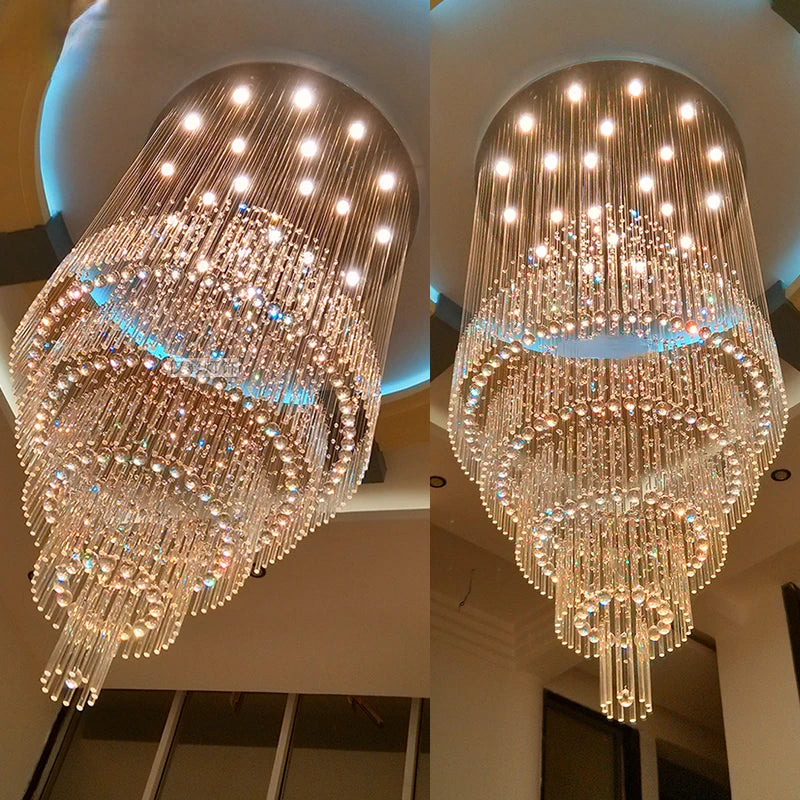 Iris Crystal Chandelier 43.3" 51.1" 59" 98.4''H