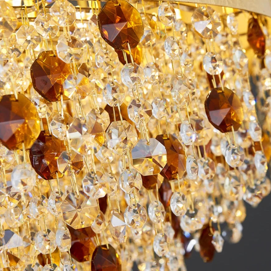 Avani Gold Plated Crystal Dining Room Chandelier