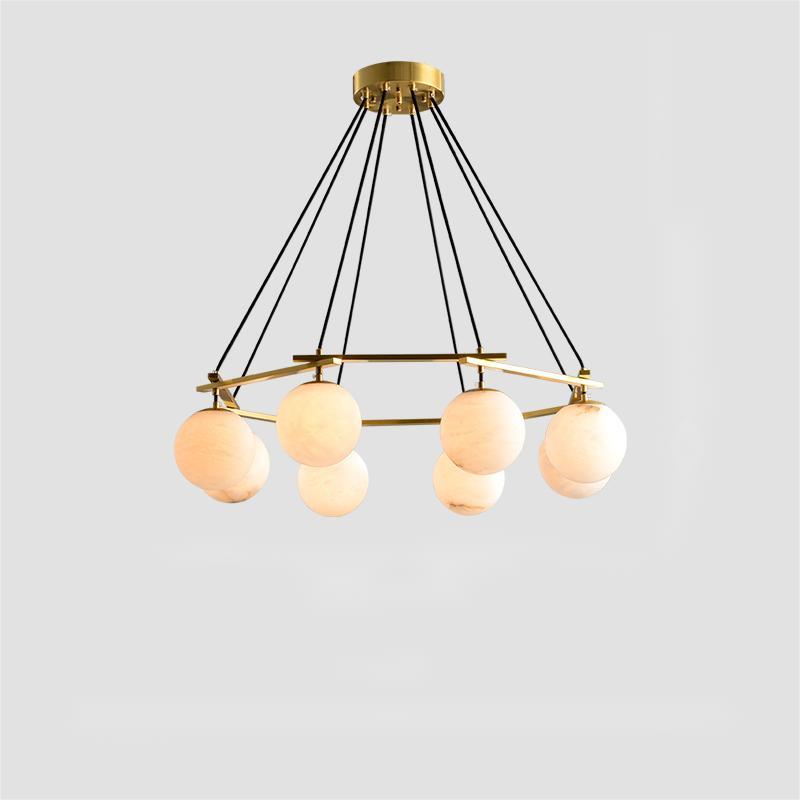 Orbia Alabaster Globe Chandelier