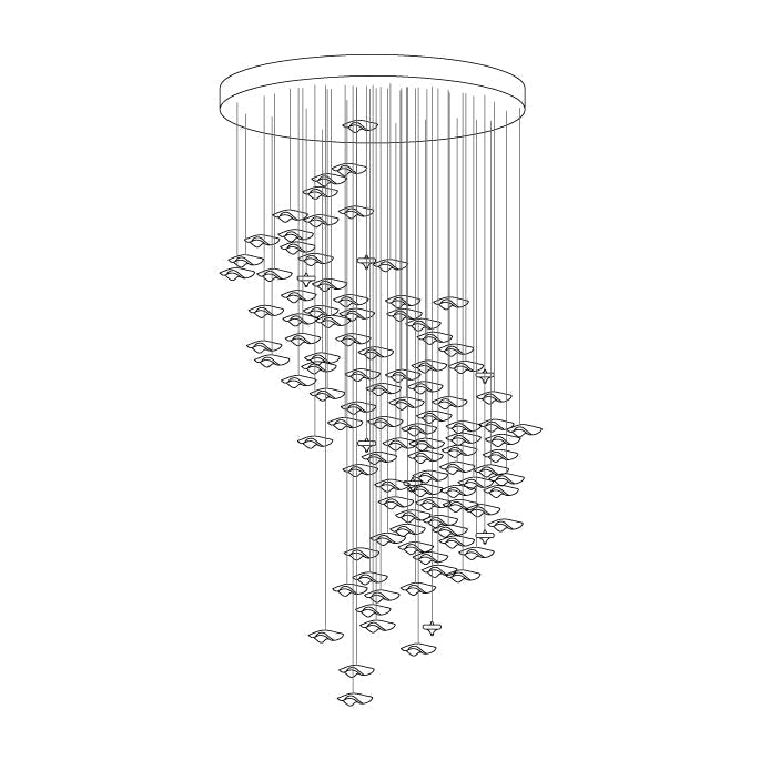 Tidal Art Glass Chandelier