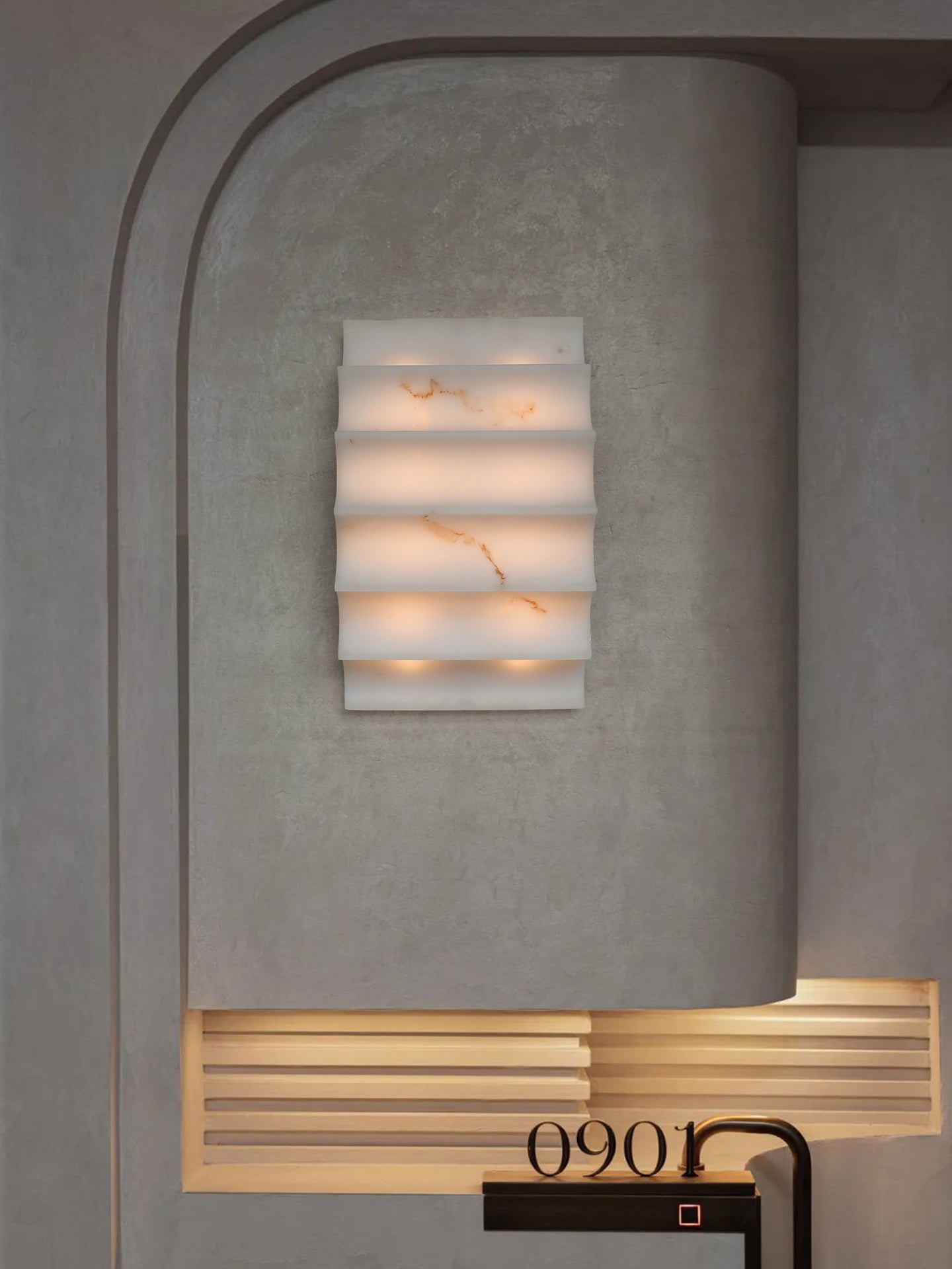 Serra Tiered Alabaster Sconce Secondary image