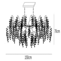 Shiro Branch Clear Crystal Brass Chandelier