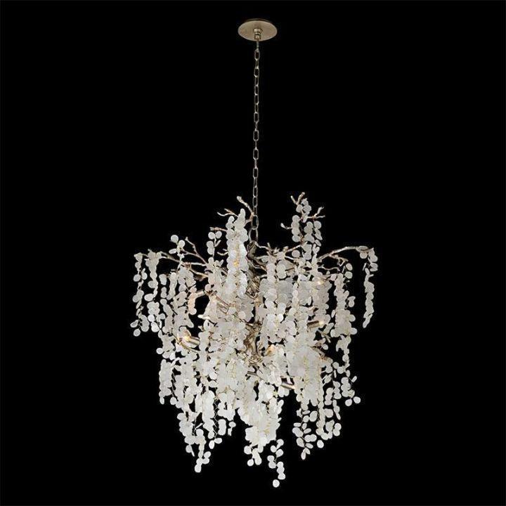 Shiro Branch Clear Crystal Brass Chandelier