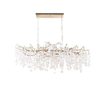 Shiro Branch Clear Crystal Brass Chandelier