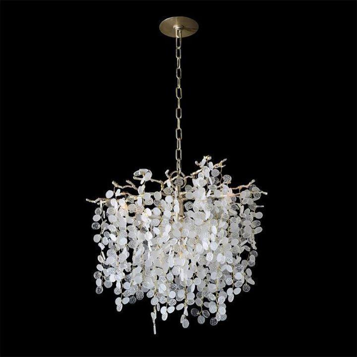 Shiro Branch Clear Crystal Brass Chandelier