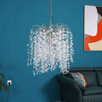 Shiro Branch Clear Crystal Brass Chandelier
