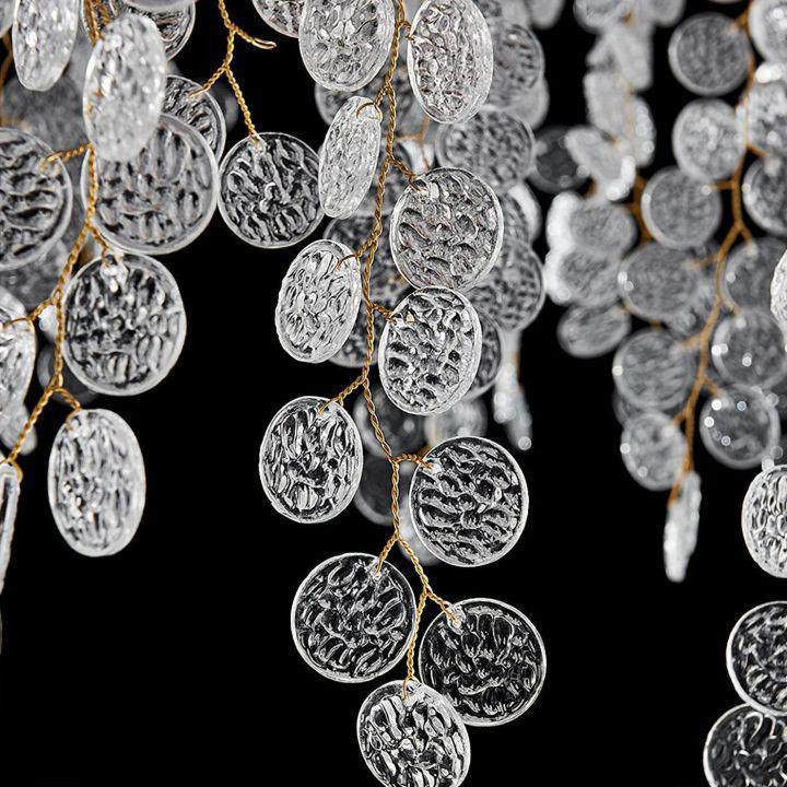 Shiro Branch Clear Crystal Brass Chandelier