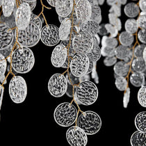 Shiro Branch Clear Crystal Brass Chandelier