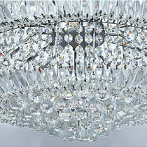 Silver/ Chrome Extra Large Crystal Chandelier Foyer Entryway Long Ceiling Lighting Fixture For Staircase