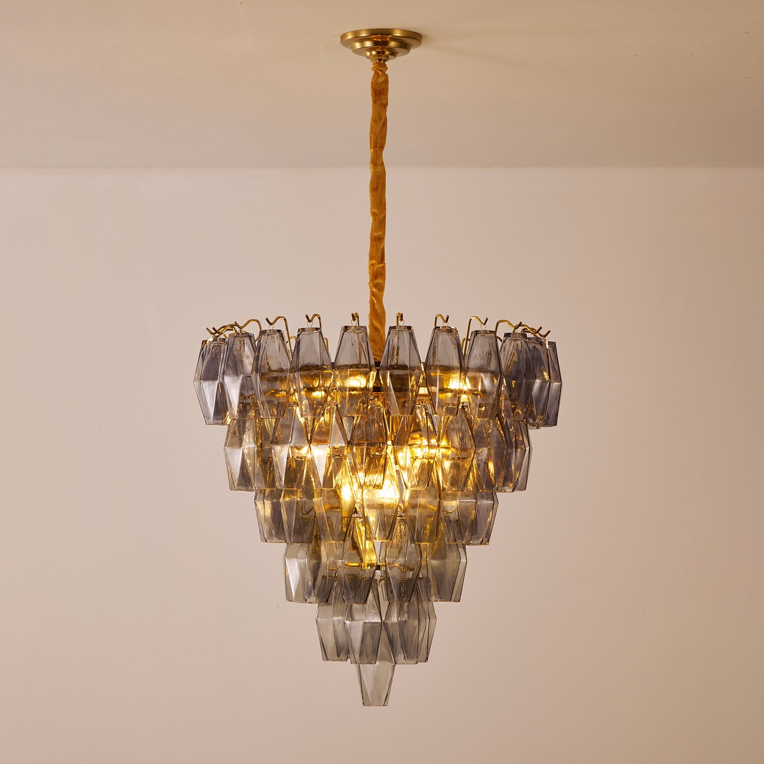 Premium Smoke Gray Empire Chandelier - CasaraHouse