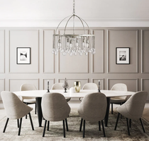 Contemporary Aubrey Crystal Ball Round Chandelier 5 Light / 8 Light - CasaraHouse