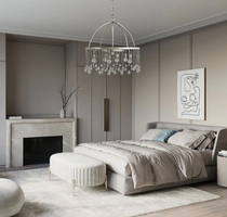 Contemporary Aubrey Crystal Ball Round Chandelier 5 Light / 8 Light - CasaraHouse