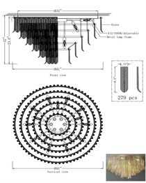 FIREWORKS BLOOM CEILING LAMP CHANDELIER