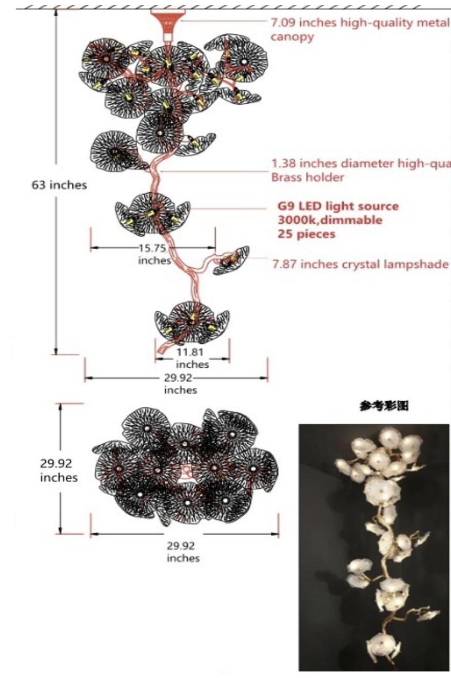 FIREWORKS BLOOM CEILING LAMP CHANDELIER
