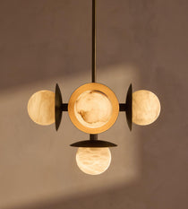 Snowflake Alabaster Orb Chandelier