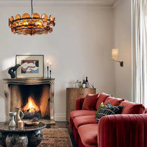 Solaris Disc Murano Glass Chandelier