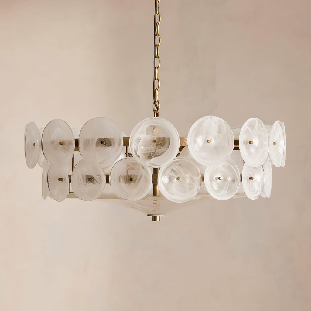 Solaris Disc Murano Glass Chandelier