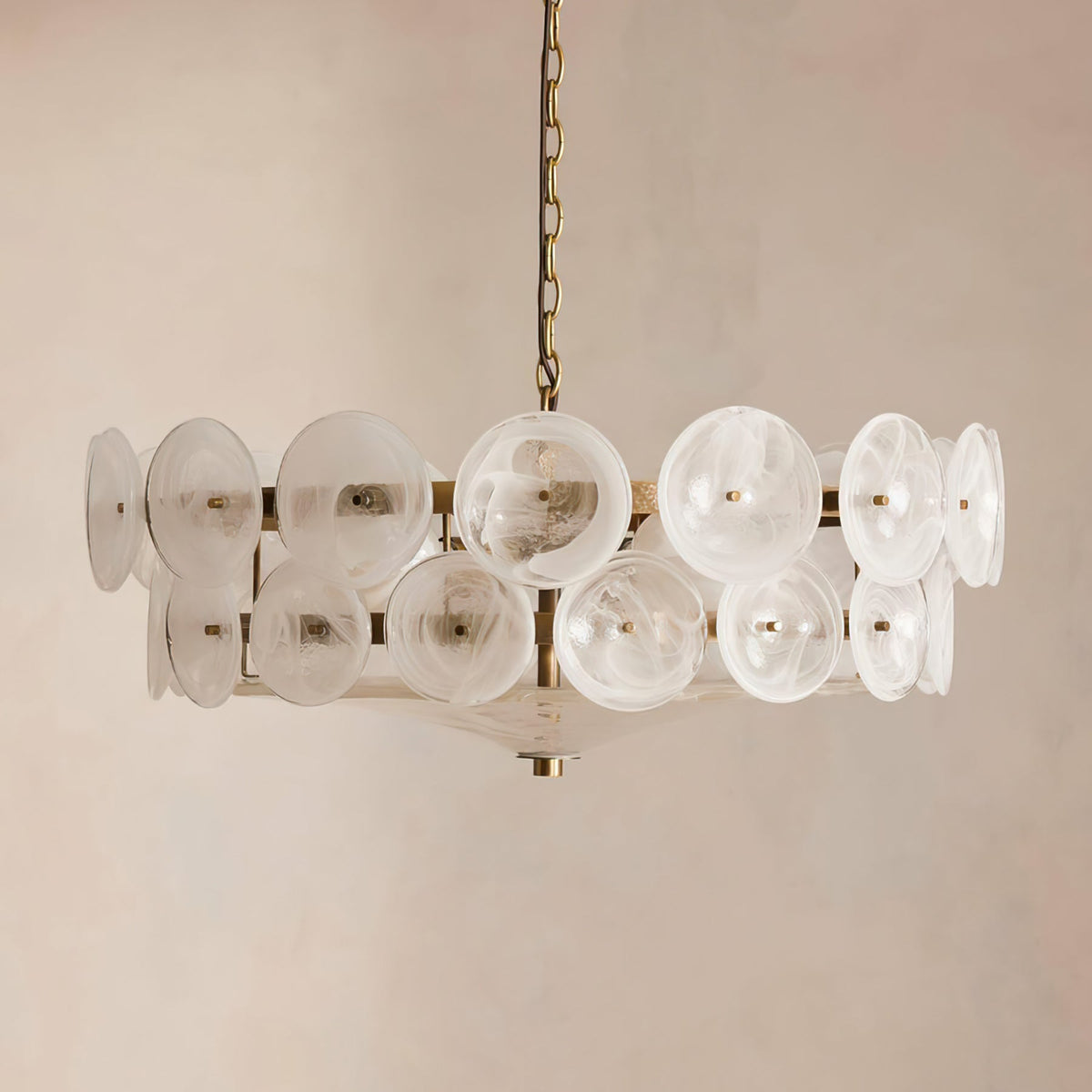 Solaris Disc Murano Glass Chandelier