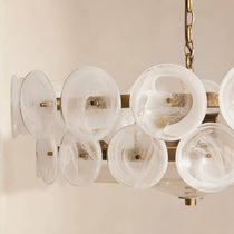 Solaris Disc Murano Glass Chandelier