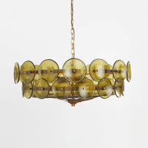 Solaris Disc Murano Glass Chandelier