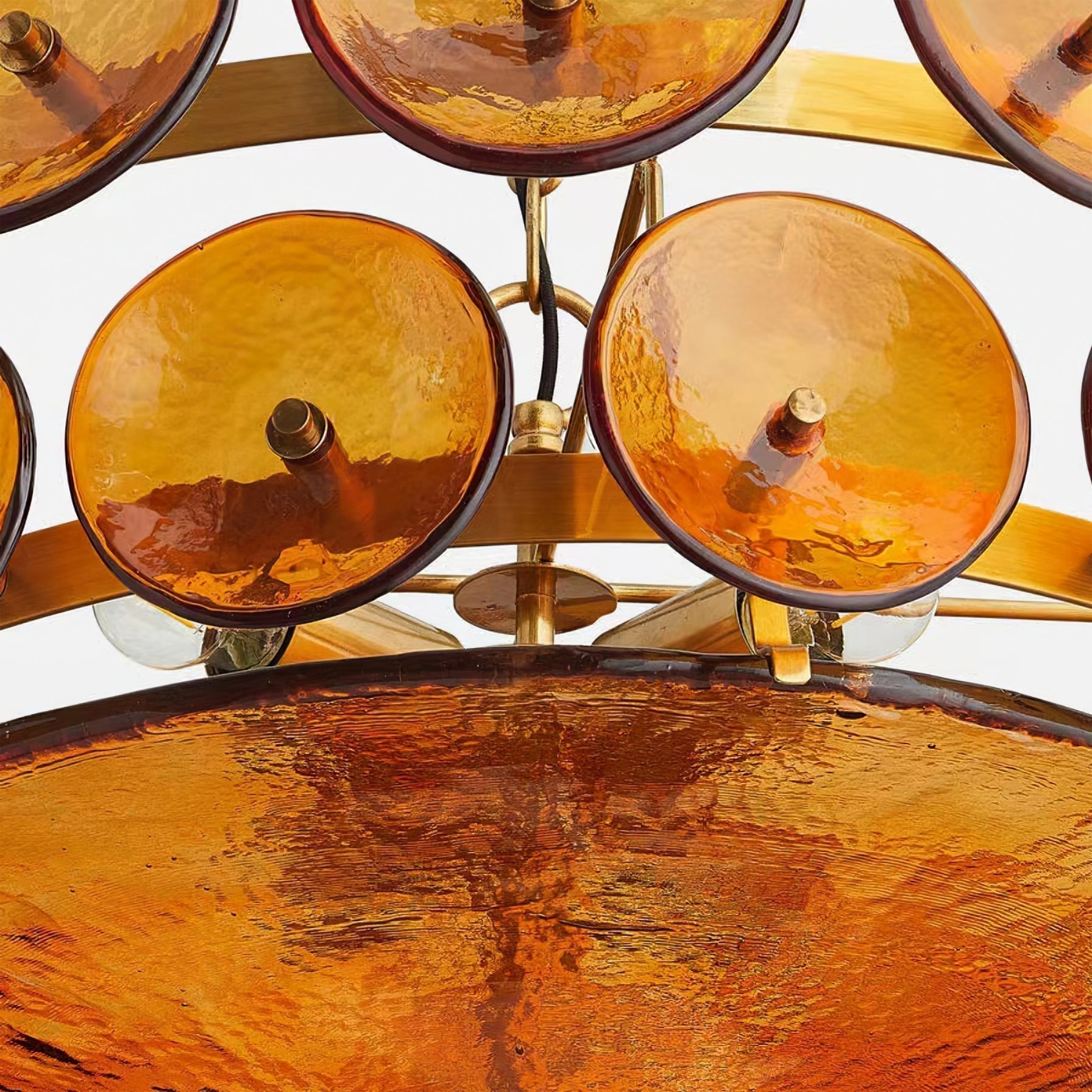 Solaris Disc Murano Glass Chandelier