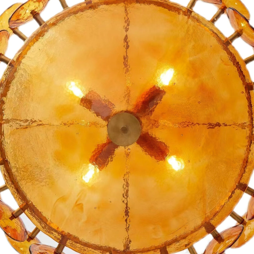 Solaris Disc Murano Glass Chandelier