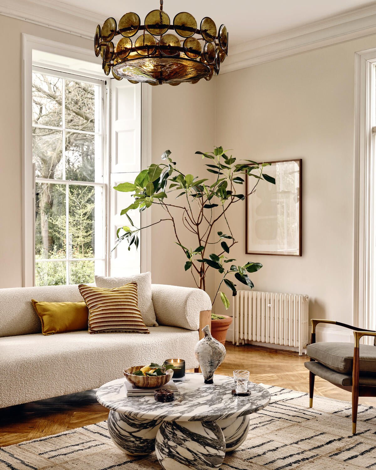Solaris Disc Murano Glass Chandelier