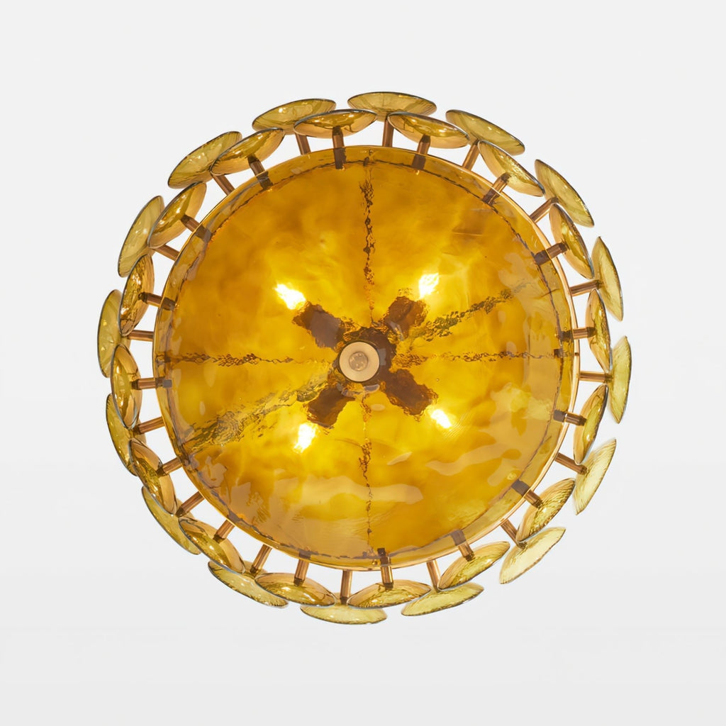 Solaris Disc Murano Glass Chandelier