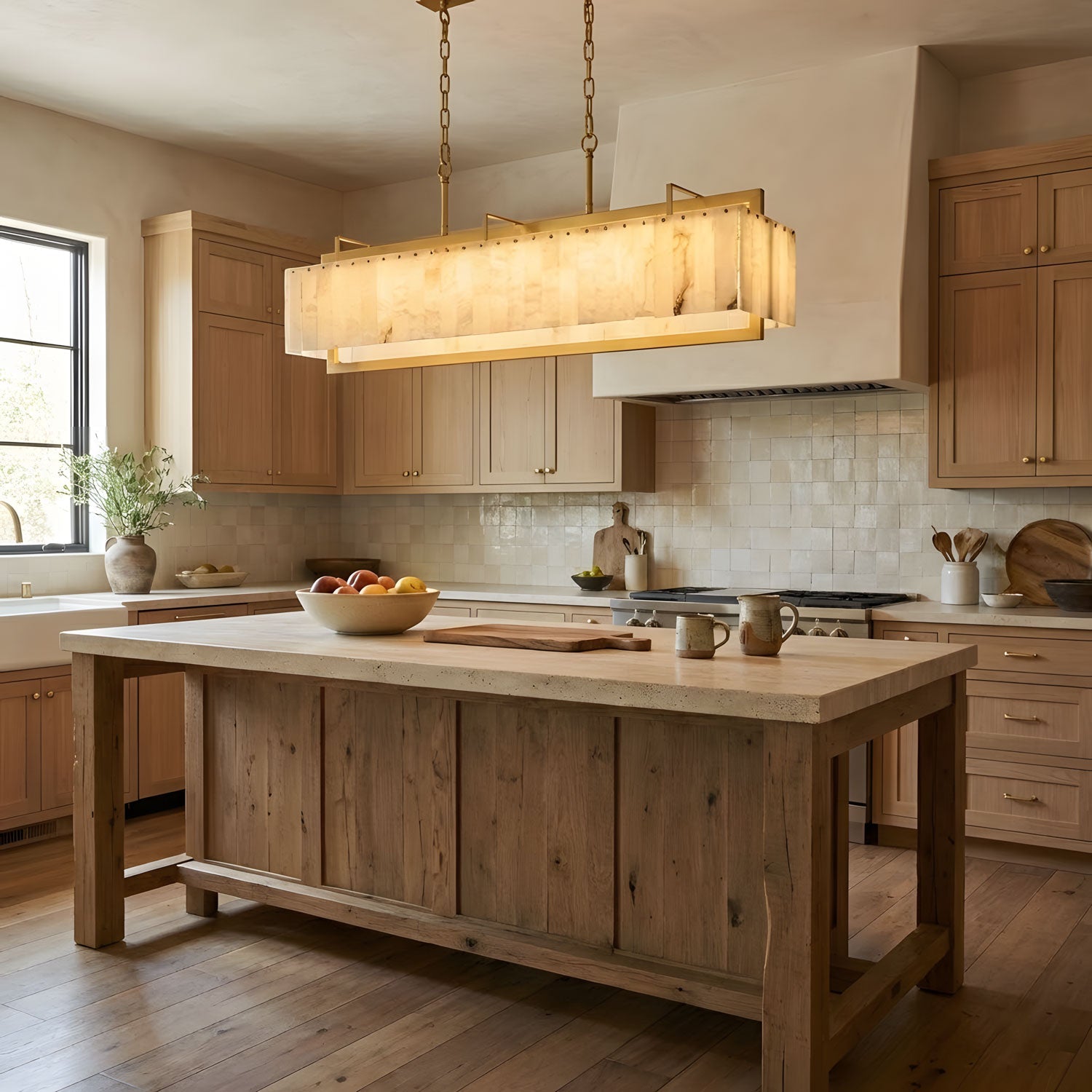 Premium Solstice Bar Alabaster Chandelier