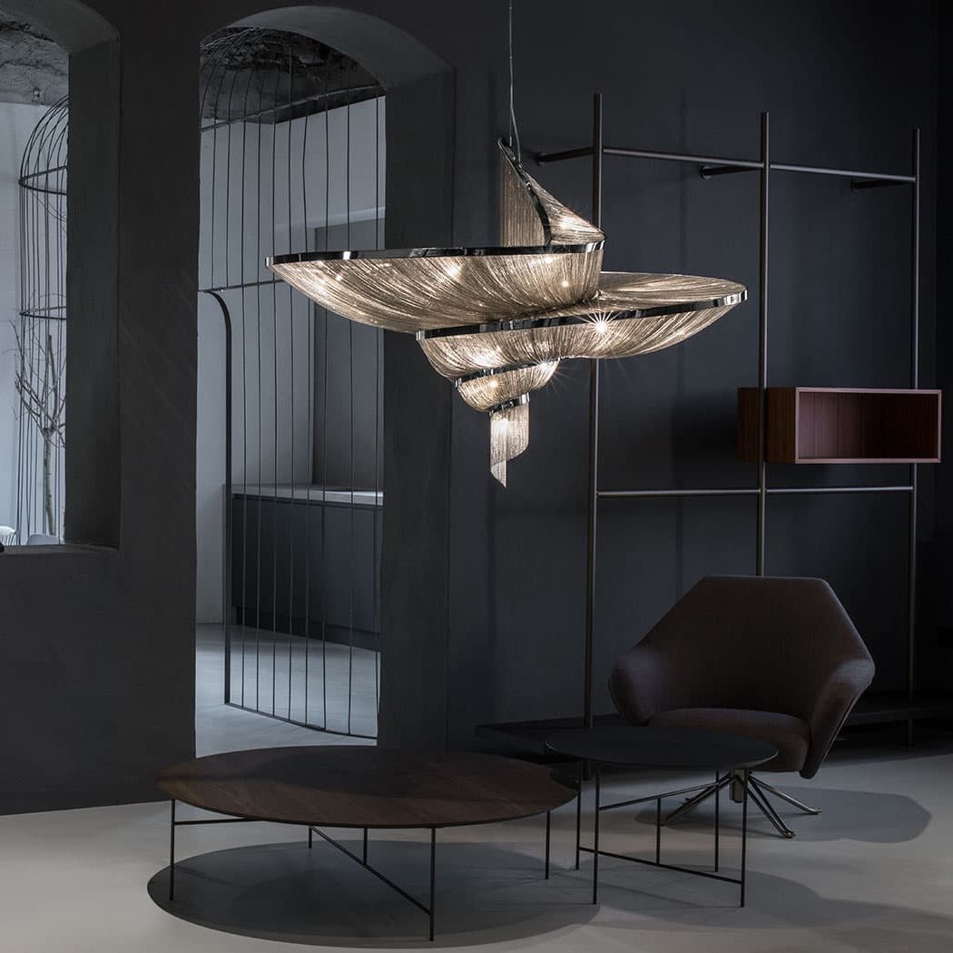Spiral Elegance Chain Chandelier Secondary image