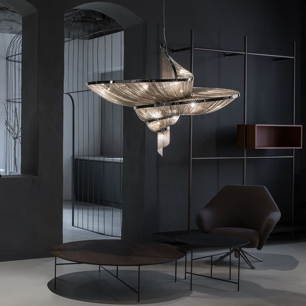 Spiral Elegance Chain Chandelier