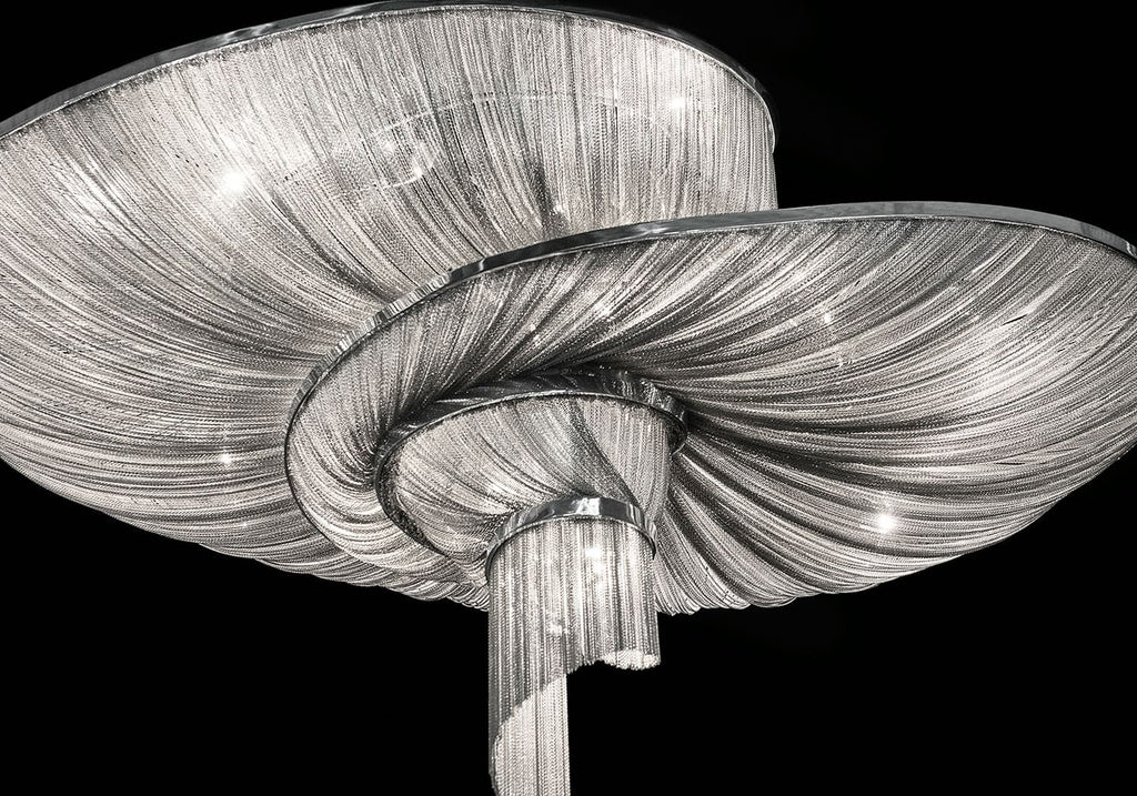 Spiral Elegance Chain Chandelier