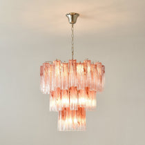 Pink Glass Tubes Chandelier