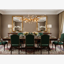 Designer Stone Crystal Brass Chandelier - CasaraHouse