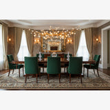 Designer Stone Crystal Brass Chandelier - CasaraHouse