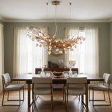 Designer Stone Crystal Brass Chandelier - CasaraHouse