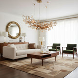 Designer Stone Crystal Brass Chandelier - CasaraHouse