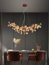 Designer Stone Crystal Brass Chandelier - CasaraHouse