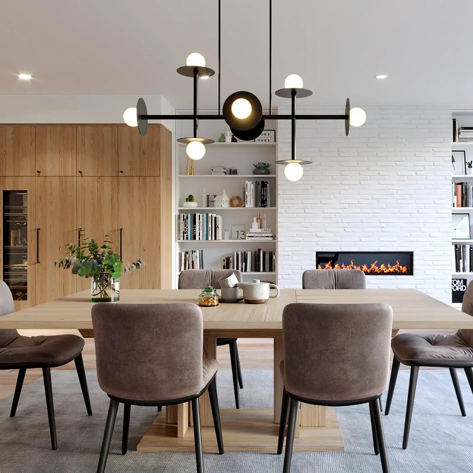 Studio Nodes 8 Light Linear Chandelier