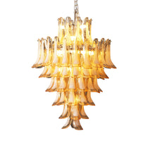 Stunning Murano Amber Petals Chandelier