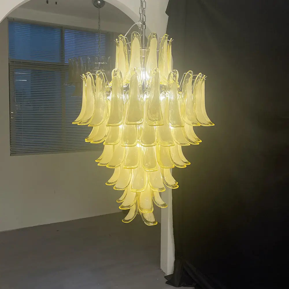 Stunning Murano Caramel Glass Petals Chandelier Secondary image