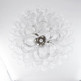 Stunning Murano White Glass Petals Chandelier