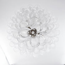 Stunning Murano White Glass Petals Chandelier