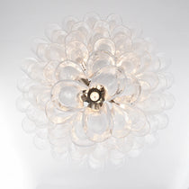 Stunning Murano White Glass Petals Chandelier