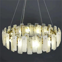 Alabaster Flakes Round Chandelier