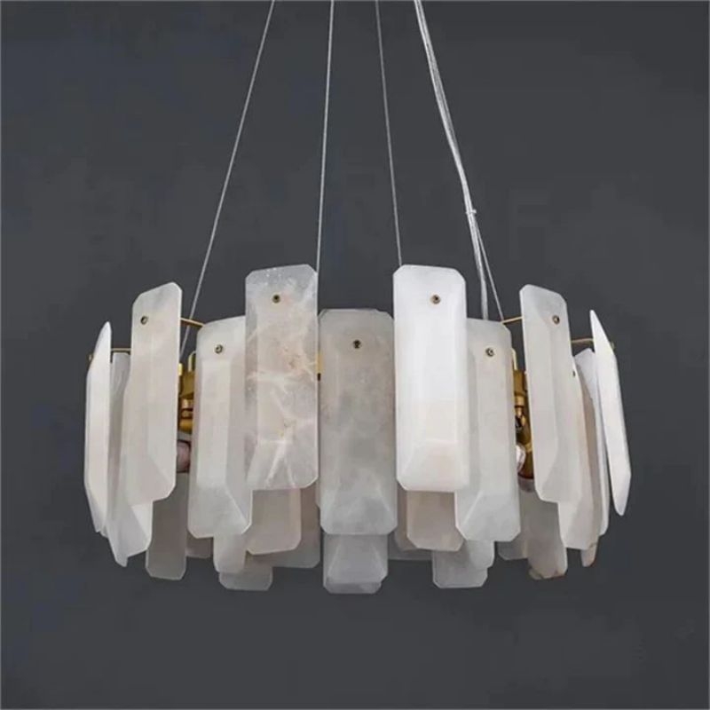 Alabaster Flakes Round Chandelier Secondary image